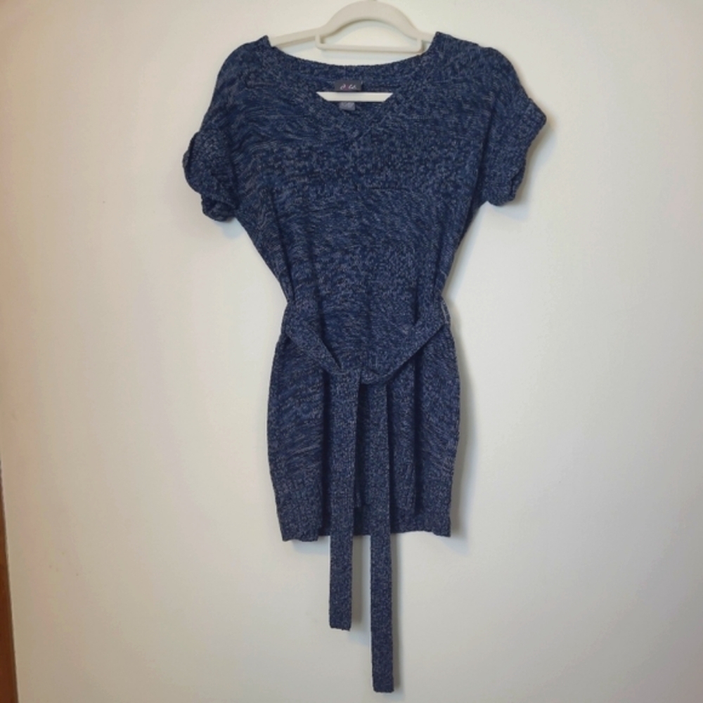 Blue Belted Sweater Size Large
